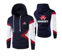 HDOEHLXF Felpe con Cappuccio da Uomo for Massey Ferguson Print Maglione Patchwork A Maniche Lunghe con Cappuccio vestibilità Comoda Abbigliamento Sportivo-Navy||m