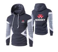 HDOEHLXF Felpe con Cappuccio da Uomo for Massey Ferguson Print Maglione Patchwork A Maniche Lunghe con Cappuccio vestibilità Comoda Abbigliamento Sportivo-Gray||5X_l
