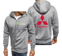 HDOEHLXF Men's Hoodie Sweatshirt for M.i.tsubishi Gr.oup Print Giacche Maglioni Casual Maniche Lunghe Cardigan Con Zip Felpa Con Cappuccio Pile Cardigan-Light Gray||xx_l