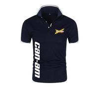 HDOEHLXF Polo da Golf da Uomo A Maniche Corte con Stampa Can-am T-Shirt Estiva Pullover Casual da Motociclista Mezza Manica - Regalo per Ragazzi-Black||m