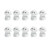 HDOYTXXM 10 statuette per cuccioli di Bichon Frise dipinte a mano, ornamento per interni ed esterni, regalo per gli amanti degli animali domestici