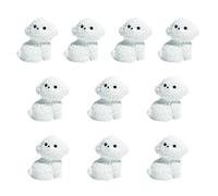 HDOYTXXM 10 statuette per cuccioli di Bichon Frise dipinte a mano, ornamento per interni ed esterni, regalo per gli amanti degli animali domestici