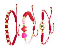 HDOYTXXM 3 pezzi Moda Bracciale Boemia Fatto A Mano Accessorio Con Unici Figli Di Maiale E Argilla Colorata