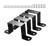 HDOYTXXM 4 mollette efficaci per recinzioni postali in legno con rivestimento nero per un supporto strutturale efficiente