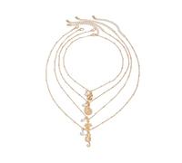 HDOYTXXM 4pcs/set Casual Collana di Vacanza Ispirato Lunghezza Regolabile Collana Con Marina Charme E Chiusura Chiusura Regolabile Gioielli Vacanza