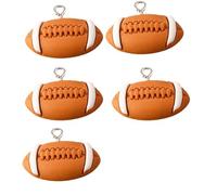 HDOYTXXM 5 delicati ciondoli per collana a forma di pallone da calcio, accessori per gioielli da basket, adatti per il design di gioielli e accessori, portachiavi sportivi leggeri, Taglia unica, come