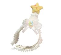HDOYTXXM Bella peluche Star Hairband Bowknot corona per festa di compleanno ruolo gioco attività bambini ragazza sentieri testa bambini festa di compleanno copricapo copricapo copricapo