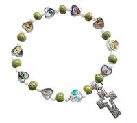 HDOYTXXM Braccialetti con Perline Incrociate Braccialetti con Perline Elastiche Bracciale con Perline Ciondolo Accessori in Tessuto da Indossare Ogni Giorno Elastico per Uomo