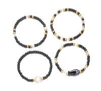 HDOYTXXM Braccialetti di perle di pesce in ceramica, caldi e elasticizzati, impilabili, accessori da spiaggia