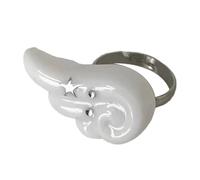 HDOYTXXM Brillante Cubico Zirconia Ali Aperte Anelli Per Le Donne Uomini Regolabile Punk Gotico Dita Alla Moda Accessori Gioielli Delicato