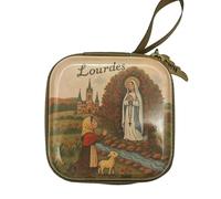 HDOYTXXM Cartone animato quadrato Preghiera Sacchetto di Perline Design Doppio Lato Organizzatore di Plastica Robusto Per Accessori Religiosi Gioielli Conservazione Perline Plastica Sacchetto di