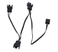 HDOYTXXM Cavo di prolunga della ventola a 4 poli, cavo splitter per ventola a 4 poli, per raffreddamento PC, nero, 30 cm, connettori 11 81 pollici