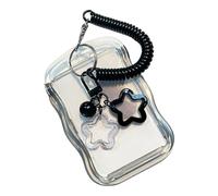 HDOYTXXM Clear Card Titolare Star Charme Protector Medicare Protector Sleeve Custodia di credito per la conservazione della carta dell'ufficio scolastico, Nero