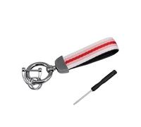 HDOYTXXM Due Strati Portachiavi A Righe Stabile Cinghia In Nylon Con Anelli Organizzatori Multi Color Per Veicoli E Singole Catena Chiave Con, a, Taglia unica