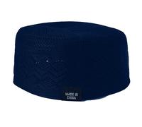 HDOYTXXM Elegante Musulmani Adorato Hollowout Modello Soft Kufi Per Uomini Con Tradizione E Modernità Design Per Eventi Culturali Etnici Musulmani Copricapo, blu navy, XL