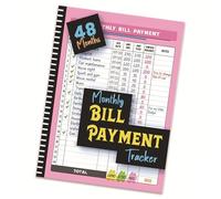 HDOYTXXM Mensile Bill Management Libro 48 Mesi Per Il Monitoraggio E La Registrazione Delle Costi Di Pagamento Per Migliorare L'Efficienza Finanziaria Pianificatore Domestico