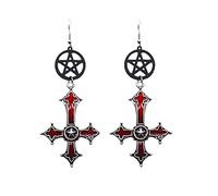 HDOYTXXM Orecchini pendenti da donna vintage a forma di trappola orecchini gotico punk orecchini pendenti accessori gioielli orecchini a croce orecchini in lega crocifisso orecchini orecchini