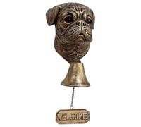 HDOYTXXM Resine Antique Cane A Forma Cucina A Forma Porta con Segno Benvenuto Garden Porch Hanging Bells Decors per I Proprietari Animali Regali Regalo Resine per Campanello Decorazione del