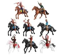 HDOYTXXM Set Di 8 Figure Western Cow Boy Horse Per Scopi Educativi E Rappresentazioni Storiche Western Cowboy Modelli