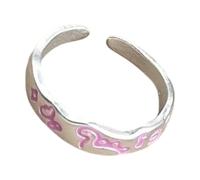 HDOYTXXM Trendy Graffiti Anelli di dinosauro regolabili con dettagli a forma di stella viva, regalo per ragazze e adolescenti, anelli regolabili, come descritto