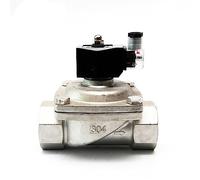 HDPHCRIUN Elettrovalvola a solenoide da 2 Pollici in Acciaio Inossidabile a normalmente Chiusa Impermeabile 220V 12V 24V 110V(NPT-120VAC-NBR-SEAL)