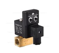 HDPHCRIUN Elettrovalvola di Scarico a solenoide elettrica AC220V DC24V Valvola in Ottone for Acqua con Controllo del Tempo Adatta for liquidi, Gas, Olio(NPT-24V,DN25)