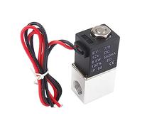 HDPHCRIUN Elettrovalvola normalmente Chiusa 12v 24v 110v 220v Compressore Pneumatico Alluminio Tensione Ottone Pagoda Connettore 4/6/8/10/12mm 1 Pz(4mm,AC 110V)