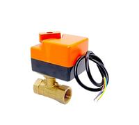 HDPHCRIUN Valvola a Sfera motorizzata in Ottone a 2 Vie da 1/2" 3/4" 1" a elettrica con Controllo a e 3 Fili Interruttore Manuale(BSP-12VDC,1.25 inch)