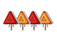 HDREFIRTD Triangolo Stradale Luci stroboscopiche triangolari per parafango per Camion 12V 24V Spia a Doppia Faccia(4X Flash Light)