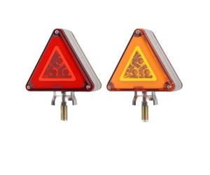 HDREFIRTD Triangolo Stradale Luci stroboscopiche triangolari per parafango per Camion 12V 24V Spia a Doppia Faccia(2X Flash Light)