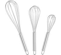 HDRNT Set di frusta in acciaio inox, 3 pezzi, (22 cm, 26 cm, 30 cm), ideale per mescolare impasti e uova, utensili da cucina di alta qualità per accessori professionali e da forno per ogni cucina