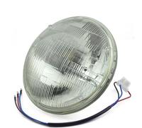 HDRTCBU Faro per Motocicletta Adatto per Harley Dyna Sportster 4.5 "5.75" 7 "Rotonda alogena sigillata faro faro lampadina 12V Hi Low Beam fendinebbia faretti(7 inch Clear)