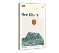 HDSDA Ben Nevis UK, poster su tela da viaggio, decorazione per camera da letto, ufficio, stanza, regalo, 50 x 75 cm
