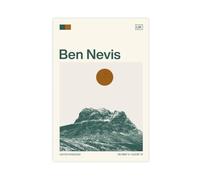 HDSDA Ben Nevis UK, poster su tela, decorazione per camera da letto, ufficio, stanza, regalo, 60 x 90 cm