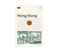 HDSDA Hong Kong China Travel Canvas Poster per camera da letto, decorazione per ufficio, camera da letto, regalo, 20 x 30 cm
