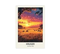 HDSDA Kruger National Park - Poster su tela, decorazione per camera da letto, ufficio, camera da letto, regalo, 20 x 30 cm