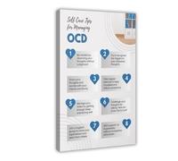 HDSDA Poster su tela, con consigli per la cura di sé, per la gestione del disturbo ossessivo compulsivo, decorazione artistica da parete per soggiorno, camera da letto, 20 x 30 cm