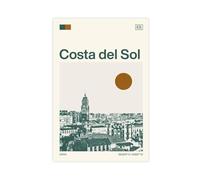 HDSDA Poster su tela con Costa del Sol spagnolo, decorazione artistica da parete per soggiorno, camera da letto, 60 x 90 cm