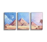 HDSDA Poster su tela con la grande piramide di Giza, decorazione per camera da letto, ufficio, stanza, regalo, 60 x 90 cm