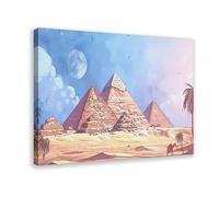 HDSDA Poster su tela con la grande piramide di Giza, decorazione per camera da letto, ufficio, stanza, regalo, 30 x 45 cm