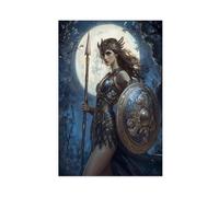 HDSDA Poster su tela, motivo: Athena, la donna sacra, decorazione per camera da letto, ufficio, camera da letto, regalo, 20 x 30 cm