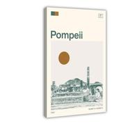 HDSDA Poster su tela, motivo: Pompei Italia, decorazione per camera da letto, ufficio, stanza, regalo, 40 x 60 cm