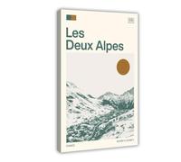 HDSDA Poster su tela, motivo: viaggio sulle Alpi in Francia, decorazione per camera da letto, ufficio, camera da letto, regalo, 40 x 60 cm