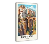 HDSDA Poster su tela, stile retrò, stampa artistica da parete con Costantino Algeria, per soggiorno, camera da letto, 20 x 30 cm