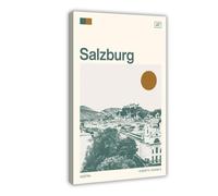 HDSDA Salisburgo, Austria, poster su tela, decorazione per camera da letto, ufficio, stanza, regalo, 60 x 90 cm