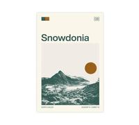 HDSDA Snowdonia - Poster su tela, motivo: viaggio nel Galles del Nord, decorazione per camera da letto, ufficio, camera da letto, regalo, 60 x 90 cm
