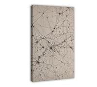 HDSDA Stampa artistica da parete su tela con cervello astratto, con intelligenza artificiale, stampa artistica per soggiorno, camera da letto, 50 x 75 cm