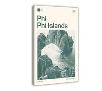 HDSDA Stampa artistica da parete su tela con immagine di Phi Phi Phi Island, Thailandia, per soggiorno e camera da letto, 20 x 30 cm
