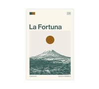 HDSDA Stampa artistica da parete su tela, motivo: La Fortuna, Costa Rica, per soggiorno, camera da letto, 50 x 75 cm