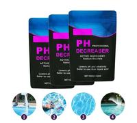 HDSDVNON Riduttore di PH for Piscine, Formula al Bisolfuro di Sodio da 100 G, Regola Rapidamente Il PH dell'Acqua for Prevenire L'irritazione della Pelle(3 Bags)